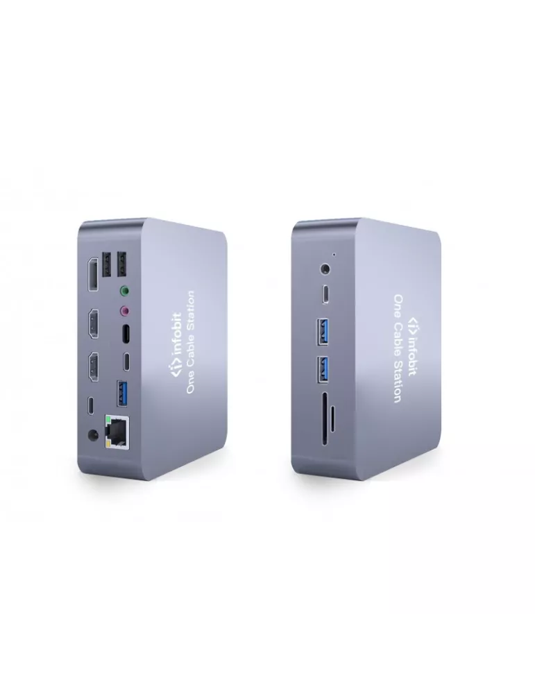 INFOBIT OCS181 iTrans One Cable Station (OCS) HUB de conexión 4K 18 en 1 - OCS 181 INFOBIT INFOCS181 | MusicGoodDeal