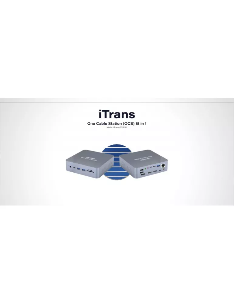 INFOBIT OCS181 iTrans One Cable Station (OCS) HUB de conexión 4K 18 en 1 - OCS 181 INFOBIT INFOCS181 | MusicGoodDeal