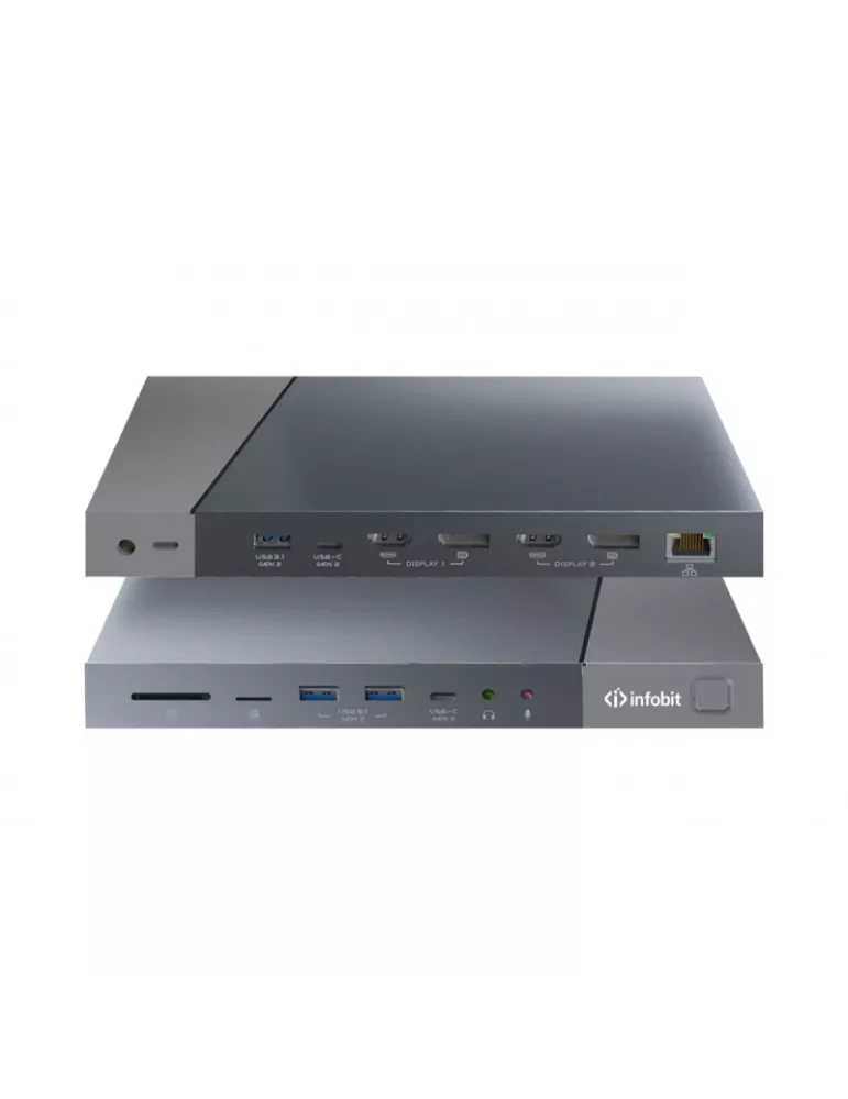 INFOBIT OCS151 iTrans One Cable Station (OCS) HUB de conexión DisplayLink 5K 15 en 1 OCS 151 INFOBIT INFOCS151 | MusicGoodDeal