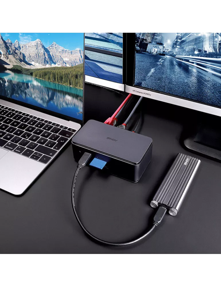LINDY 43372 Lindy  DST-Pro USB4 Docking Station USB-C 8K pour Laptop