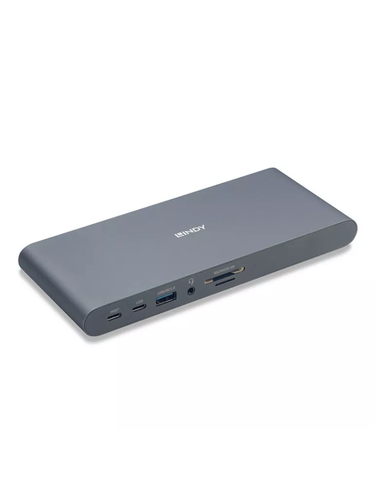 LINDY 43349 Lindy DST-Pro 5K XT Docking Station USB-C für Laptop mit drei Bildschirmen (4K) oder einem Bildschirm (5K)   Power