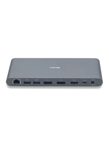 LINDY 43349 Estación de acoplamiento Lindy DST-Pro 5K XT USB-C para portátil con tres pantallas (4K) o una pantalla (5K) y Pow 2