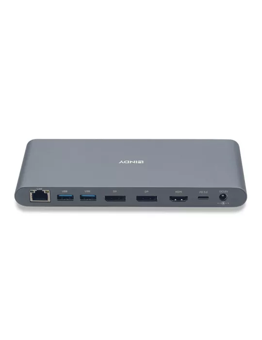 LINDY 43349 Lindy DST-Pro 5K XT Docking Station USB-C für Laptop mit drei Bildschirmen (4K) oder einem Bildschirm (5K)   Power