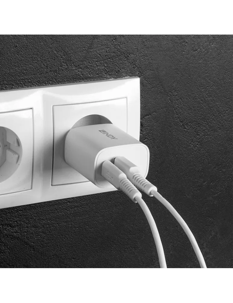 LINDY 73413 Cargador USB Lindy Tipo A   C 20W LINDY LIN73413 | MusicGoodDeal