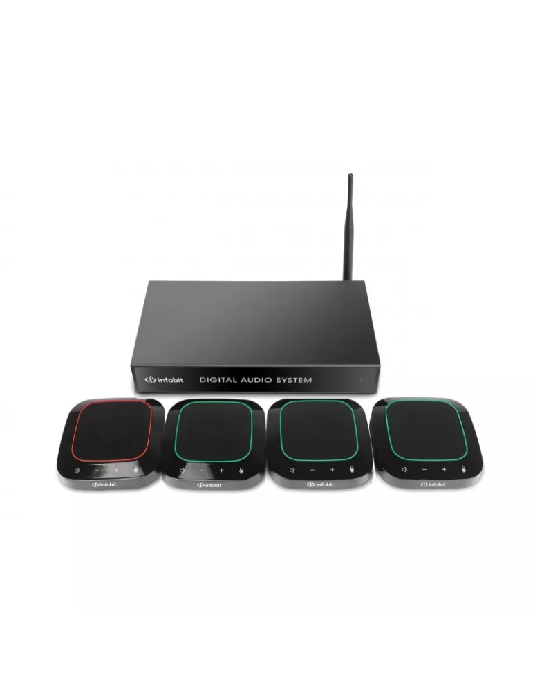 INFOBIT ISPKM800 Kit de microphones omnidirectionnels en cascade sans fil Infobit iSpeaker M800