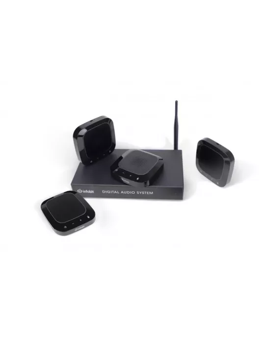 INFOBIT ISPKM800 Kit de microphones omnidirectionnels en cascade sans fil Infobit iSpeaker M800