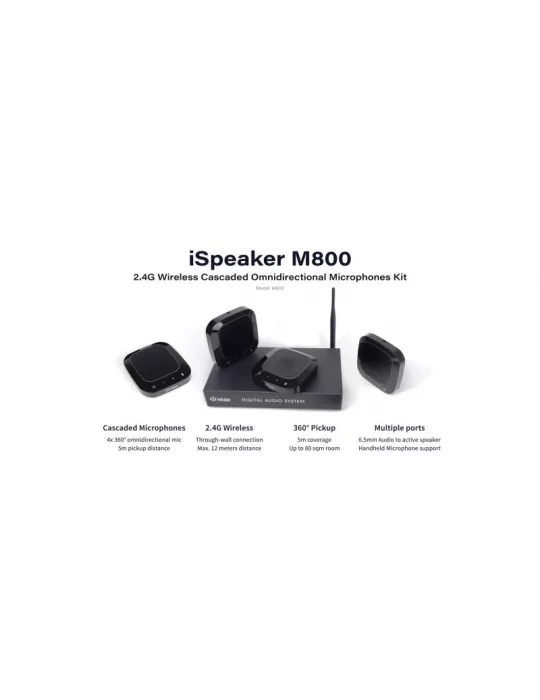 INFOBIT ISPKM800 Wireless omnidirectional cascade microphone kit Infobit iSpeaker M800 INFOBIT INFISPKM800 | MusicGoodDeal