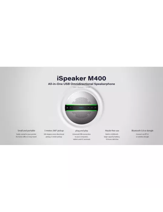 INFOBIT ISPKM400 Omnidirectional Microphone USB Bluetooth Battery Infobit iSpeaker M400 INFOBIT INFISPKM400 | MusicGoodDeal