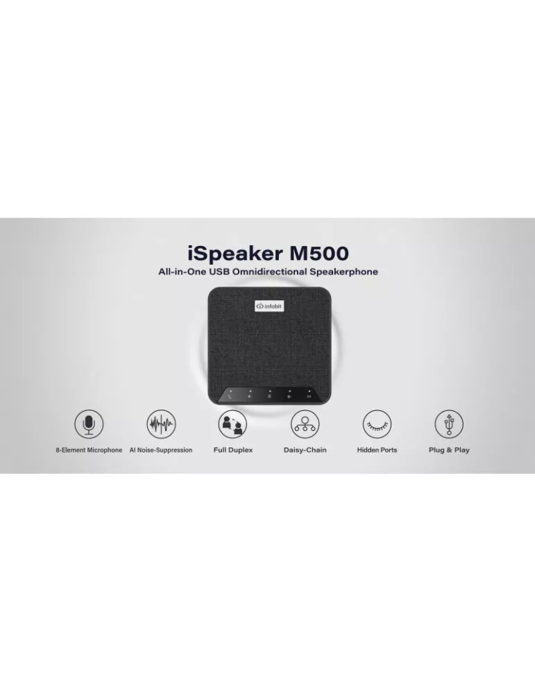 INFOBIT ISPKM500 Omnidirectional USB Microphone Infobit iSpeaker M500 INFOBIT INFISPKM500 | MusicGoodDeal