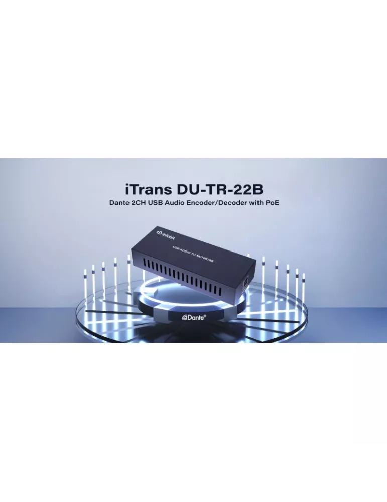 INFOBIT DUTR22B Transmisor Receptor DANTE AUDIO - iTrans DU-TR-22B INFOBIT INFDUTR22B | MusicGoodDeal