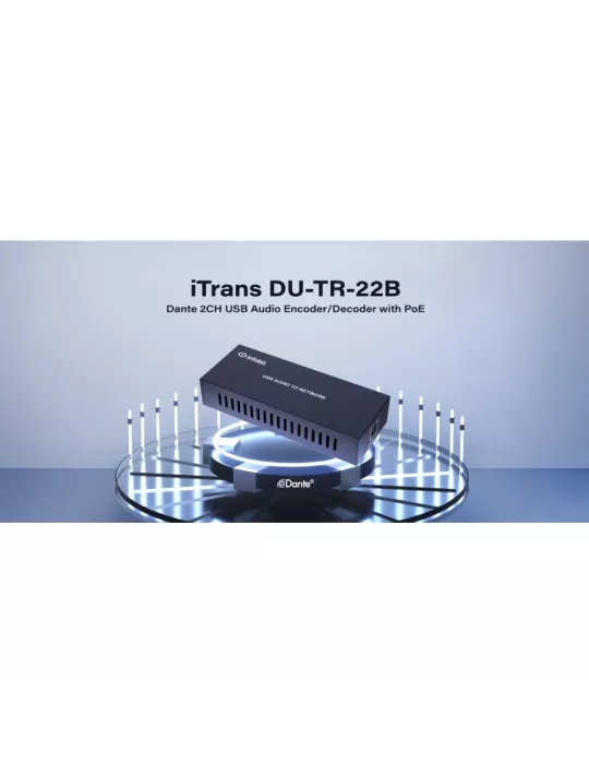 INFOBIT DUTR22B DANTE AUDIO Transmitter Receiver - iTrans DU-TR-22B INFOBIT INFDUTR22B | MusicGoodDeal