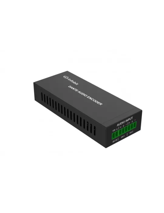 INFOBIT DPT22 Analog Audio Transmitter Encoder DANTE - iTrans DP-T-22 with POE and Phoenix port INFOBIT INFDPT22 | MusicGoodDe