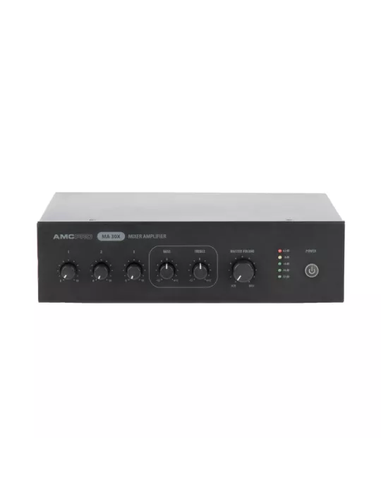AMC MA30X Amplificateur mélangeur 30W   Noir sorties 100V et basses impédances (4Ω et 8Ω)