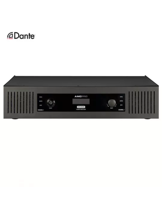AMC iAC2X240DANTE Amplificador de instalación 2x canales 480W (2x240W) iAC2X240 DANTE Línea 100V y Baja impedancia AMC AMCiAC2