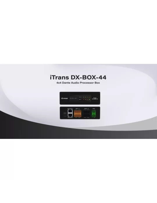 INFOBIT ITRANSDXBOX44 Dante 4x4 Audio-Prozessor Infobit iTrans DX-BOX-44 INFOBIT INFITRANSDXBOX44 | MusicGoodDeal