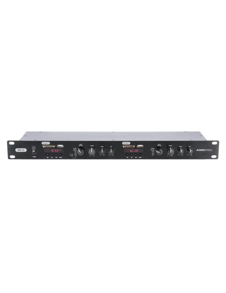 AMC MP22 Reproductor multimedia y mezclador de zonas . Fuentes USB SD Reproductor FM y Blutooth AMC AMCMP22 | MusicGoodDeal