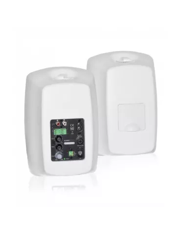 AMC PWRBOX51W Pair of white amplified wall-mounted speakers