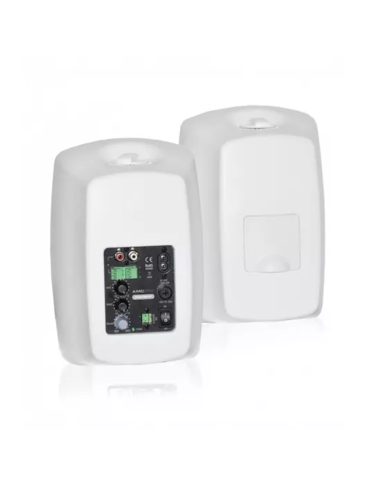 AMC PWRBOX51W Pareja de altavoces blancos amplificados de montaje en pared AMC AMCPWRBOX51W | MusicGoodDeal