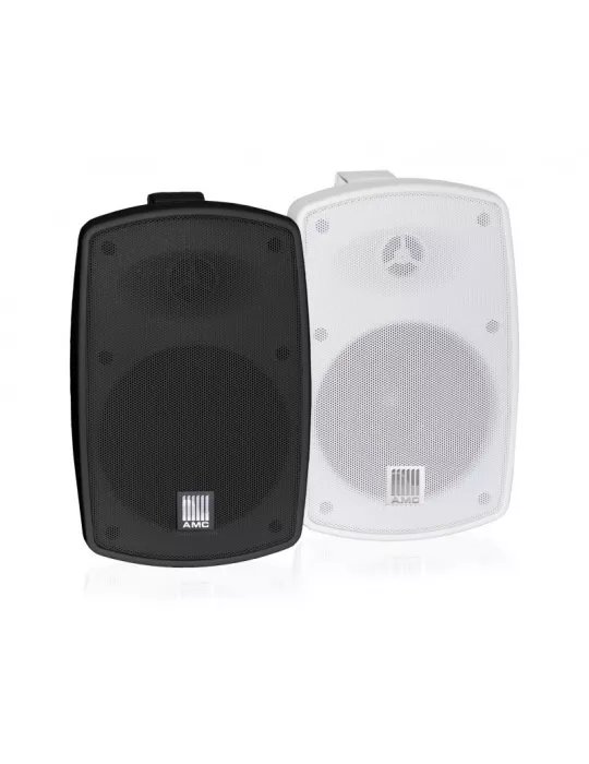 AMC PWRBOX51W Pareja de altavoces blancos amplificados de montaje en pared AMC AMCPWRBOX51W | MusicGoodDeal