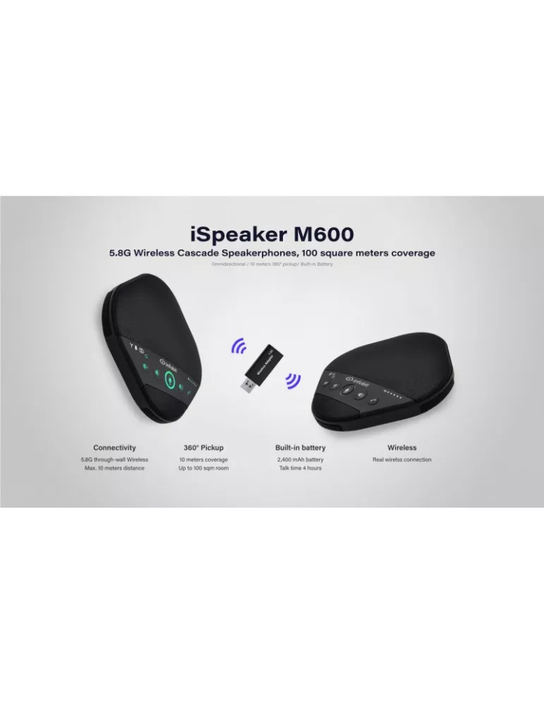 INFOBIT ISPKM600 Wireless omnidirectional cascade microphone kit Infobit iSpeaker M600 INFOBIT INFISPKM600 | MusicGoodDeal