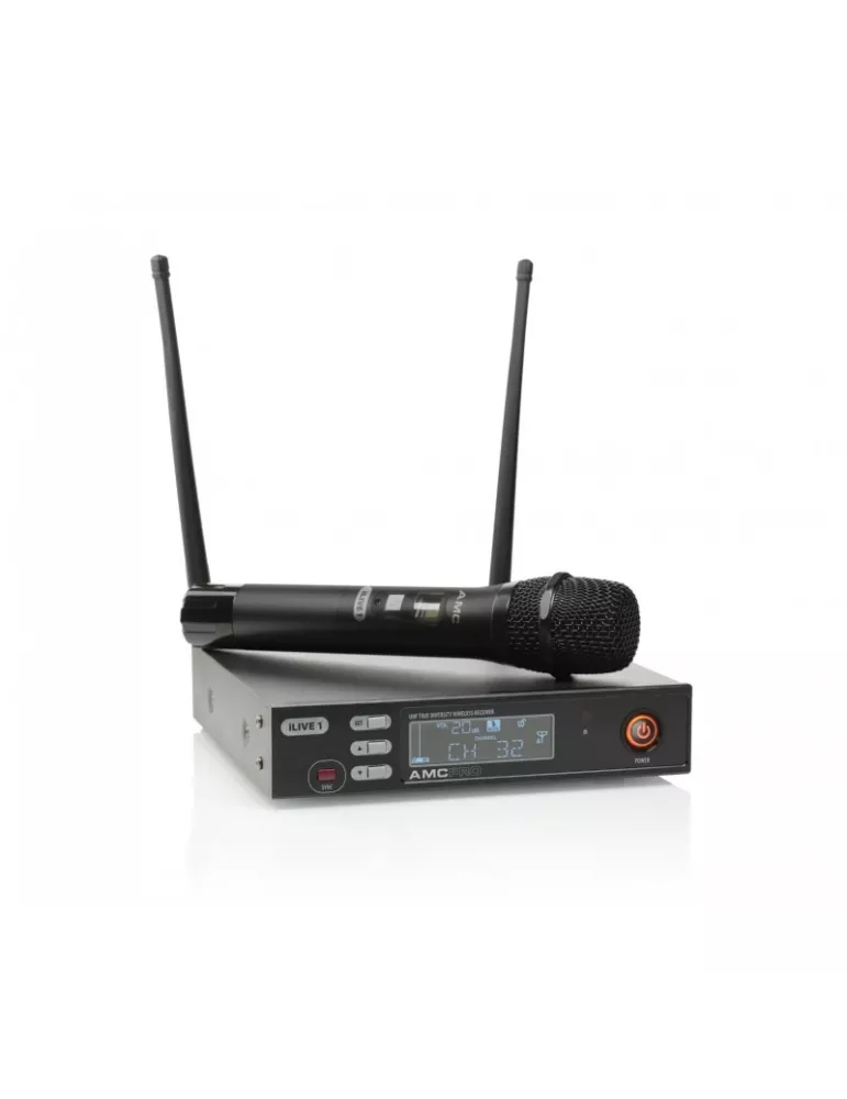 AMC ILIVE1HH True Diversity wireless handheld microphone system with 32 selectable channels AMC AMCILIVE1HH | MusicGoodDeal