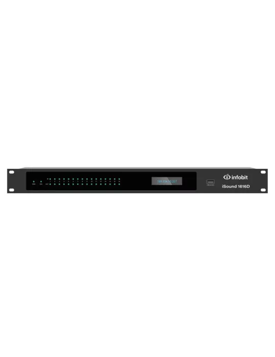 INFOBIT ISOUND1616D Processeur de Son Numérique DSP 16×16 avec Dante  iSound 1616D