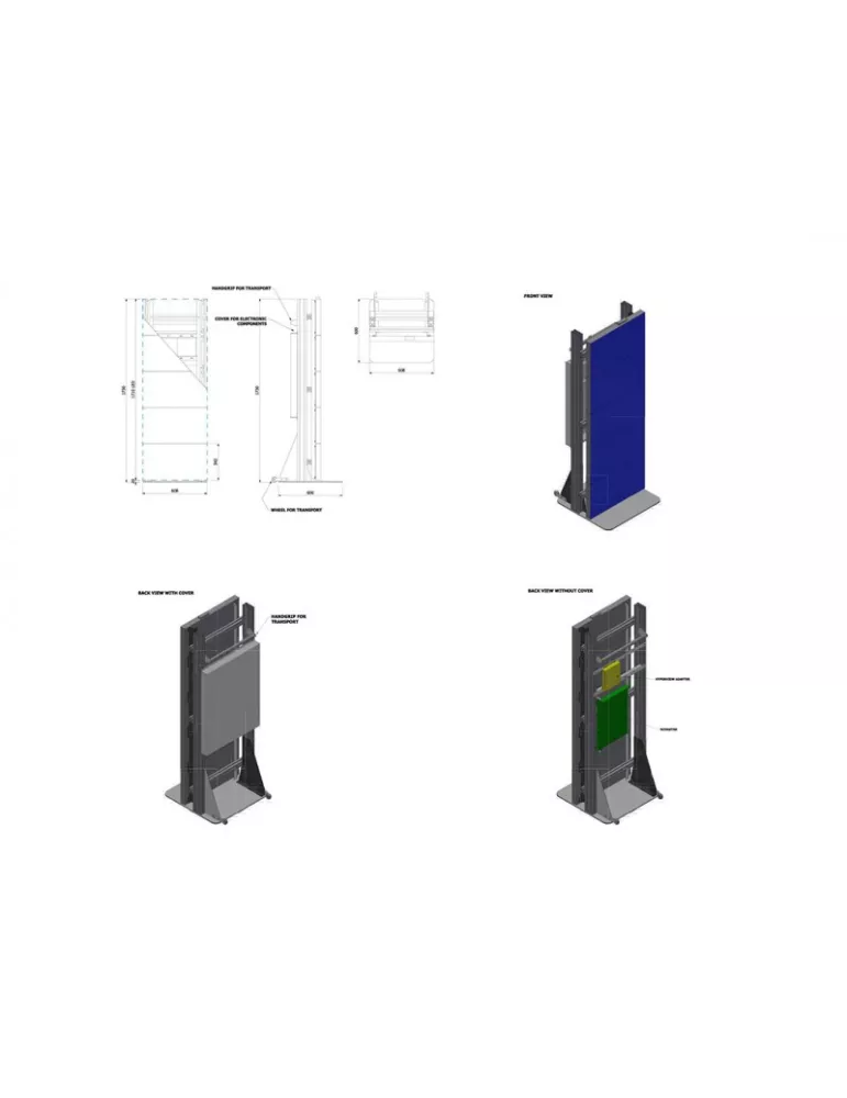 MULTIRACKETS 4806 Multibrackets NEC LED Totem - 1x5 paneles MULTIBRACKETS MUL4806 | MusicGoodDeal