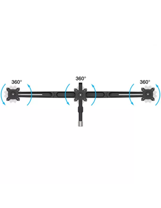 MULTIBRACKETS 5002 Soporte de mesa extensible Multibrackets VESA Kit de expansión de triple brazo para montaje en sobremesa -