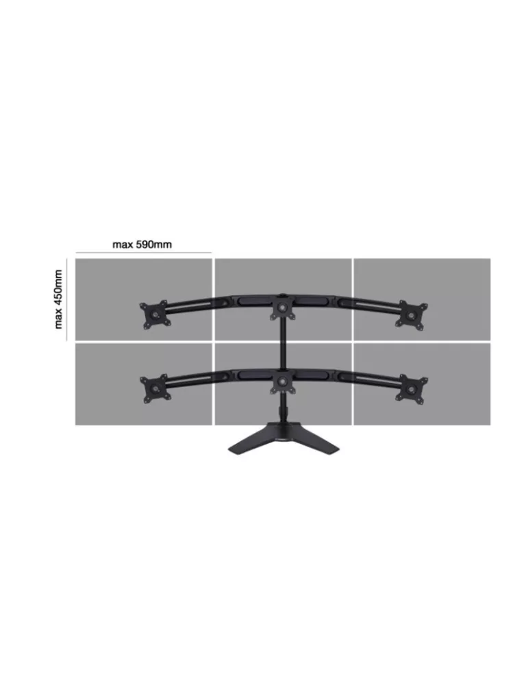 MULTIBRACKETS 5002 Erweiterung Tischhalterung Multibrackets VESA Desktopmount Triple Arm Expansion Kit - 15  - 24  Bildschirm