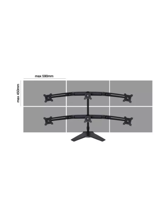 MULTIBRACKETS 5002 Erweiterung Tischhalterung Multibrackets VESA Desktopmount Triple Arm Expansion Kit - 15  - 24  Bildschirm