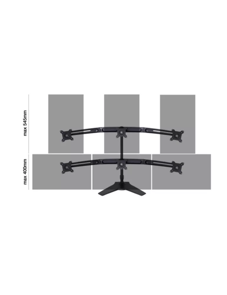 MULTIBRACKETS 5002 Extension support de table Multibrackets VESA Desktopmount Triple Arm Expansion Kit - écran de 15" - 24" Ves