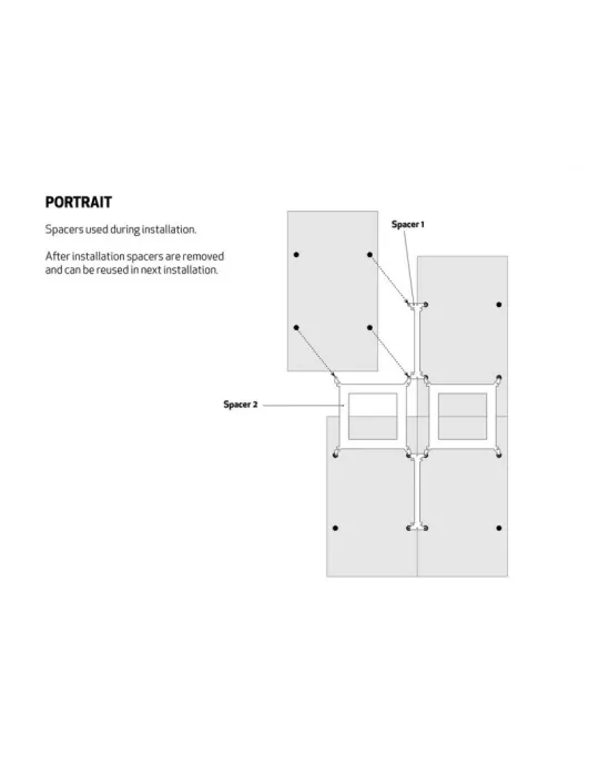 MULTIBRACKETS 1763 Kit espaciador para soporte de videowall Kit espaciador Multibrackets - Pantalla 46-65 MULTIBRACKETS MUL176