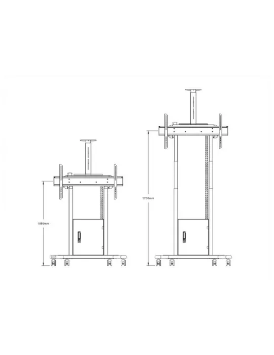 MULTIRACKETS 8588 Soporte de suelo motorizado FloorBase 42  - 100  carga 120kg Vesa Max 800x400 MULTIBRACKETS MUL8588 | MusicG