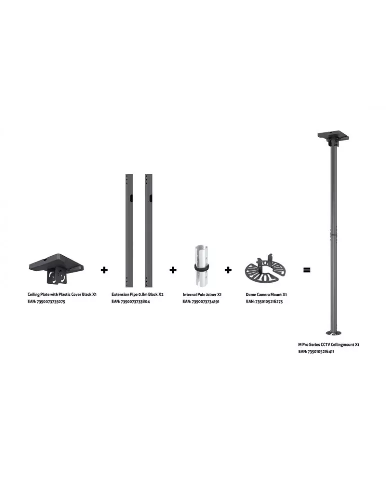 MULTIBRACKETS 6411 Support camera dôme noir Multibrackets CCTV Ceilingmount MULTIBRACKETS MUL6411 | MusicGoodDeal