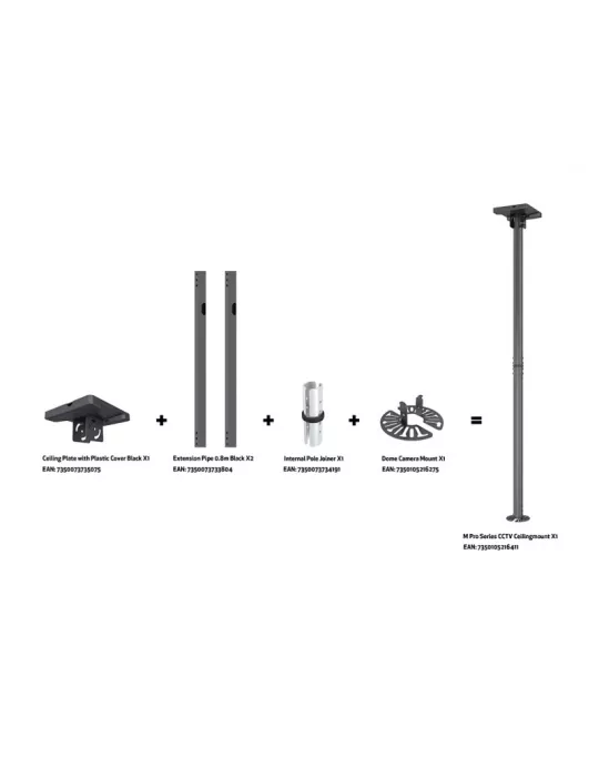 MULTIBRACKETS 6411 Support camera dôme noir Multibrackets CCTV Ceilingmount