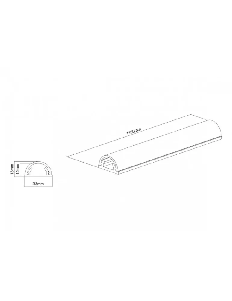 MULTIBRACKETS 1271 Cache-câble Multibrackets Cable Cover Gris - 33 mm x 11 m