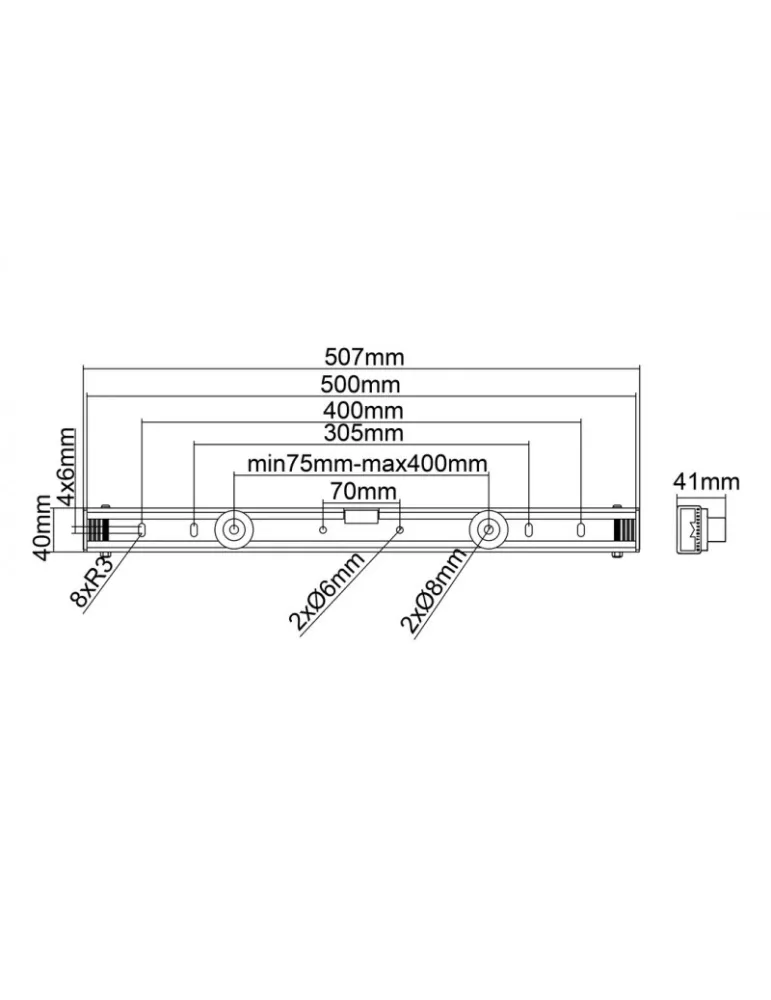 MULTIBRACKETS 0984 Support écran mural universel Multibrackets taille S Paysage 32" - 65" ou Portrait 43''-65"