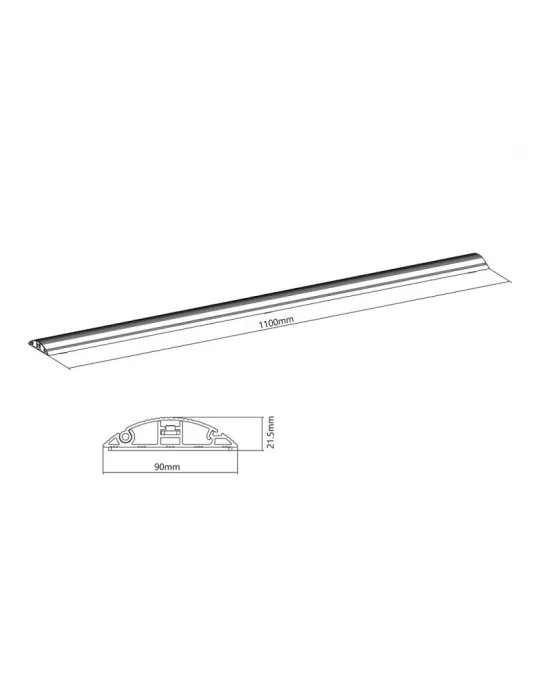 MULTIBRACKETS 2192 Cache-câble sol Multibrackets Cable Cover Gris - 139mm-W 1100mm-L