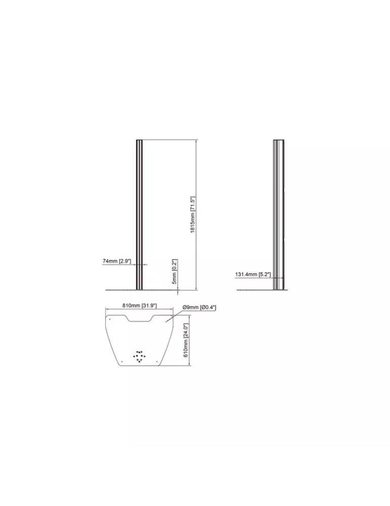 MULTIBRACKETS 2949 Support sol avec colonne 270cm compatibles Multibrackets Pro-Series REF: