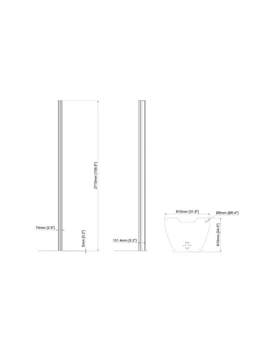 MULTIBRACKETS 2949 Soporte de suelo con columna de 270cm compatible con Multibrackets Pro-Series REF  MULTIBRACKETS MUL2949 |