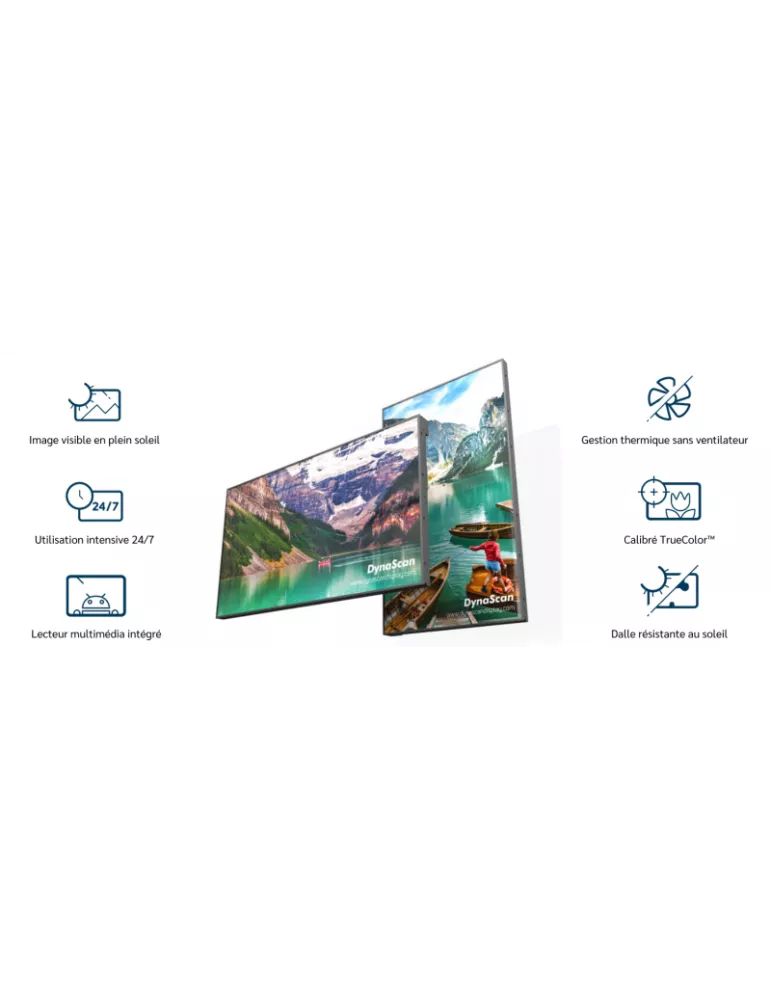 DYNASCAN DS491LT5 Ecran vitrine haute luminosité   49'' Full HD 4000cd/m2 24