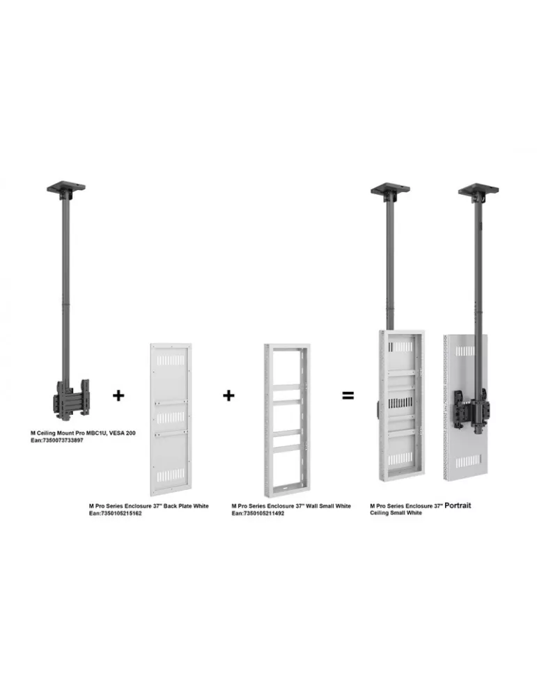 MULTIBRACKETS 5216 Support plafond avec caisson Multibrackets Enclosure 37" Ceiling Small Blanc - écran 37" VESA Max 600x400