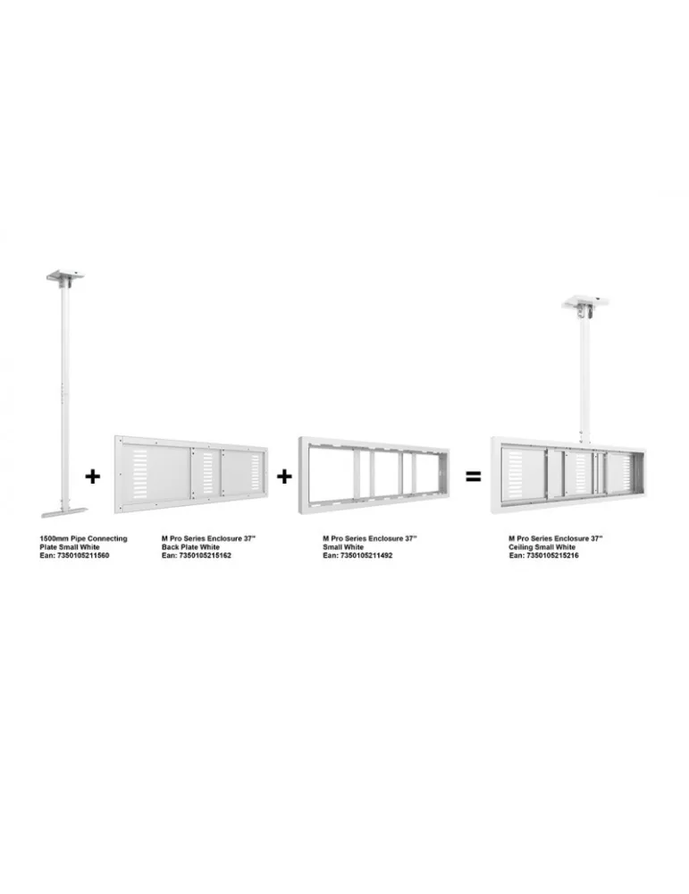 MULTIBRACKETS 5216 Support plafond avec caisson Multibrackets Enclosure 37  Ceiling Small Blanc - écran 37  VESA Max 600x400 M