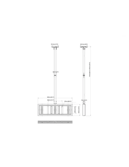 MULTIBRACKETS 5216 Support plafond avec caisson Multibrackets Enclosure 37  Ceiling Small Blanc - écran 37  VESA Max 600x400 M