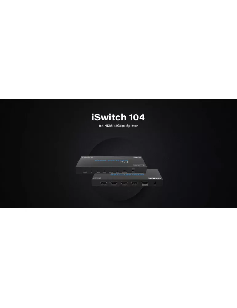 INFOBIT ISWITCH104 Splitter 1x4 HDMI 4K60 Infobit - iSwitch 104 INFOBIT INFISWITCH104 | MusicGoodDeal