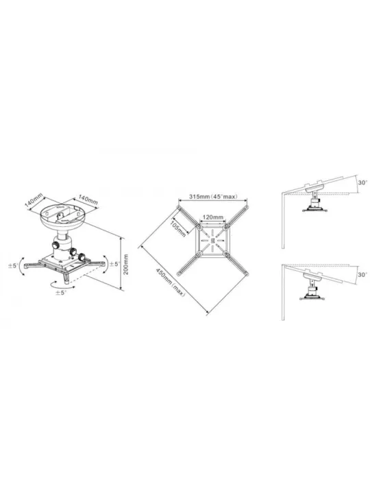MULTIBRACKETS 0728 Deckenhalterung Projector Ceiling mount Fine Tune REF  MULTIBRACKETS MUL0728 | MusicGoodDeal