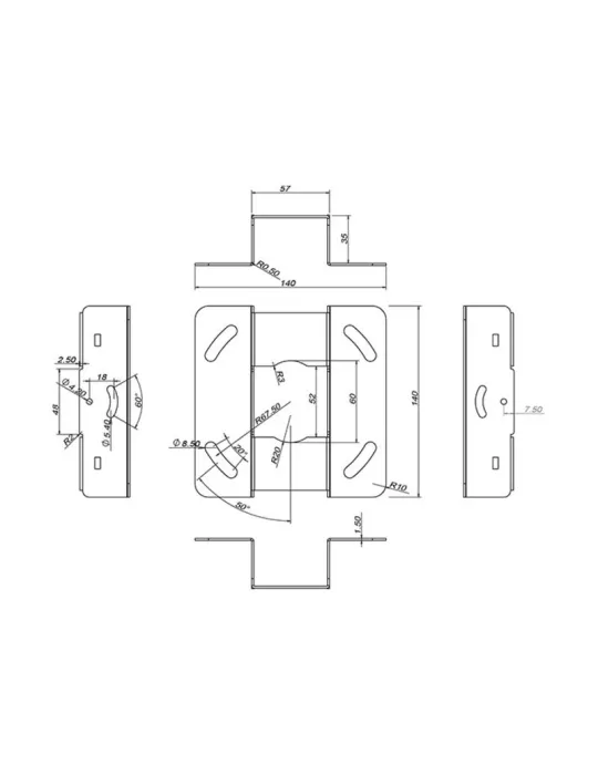 MULTIBRACKETS 0728 Support plafond  Projector Ceiling mount Fine Tune REF: