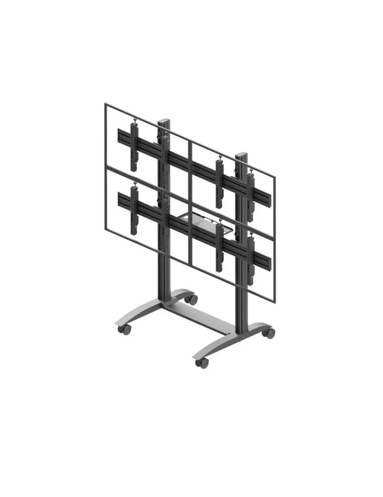 EDBAK VWTA2257L Mobile stand on wheels VWTA2257-L (Landscape) screen 50 - 57  - 2x2 EDBAK EDBVWTA2257L | MusicGoodDeal