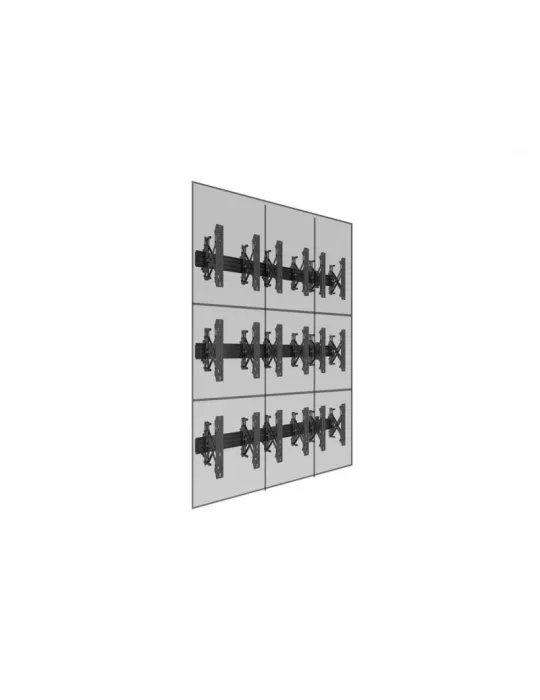 MULTIBRACKETS 5051 Support mural Multibrackets Wallmount Pro MBW3x3UP 9 écrans 32"-55" LCD VESA Max 400x400
