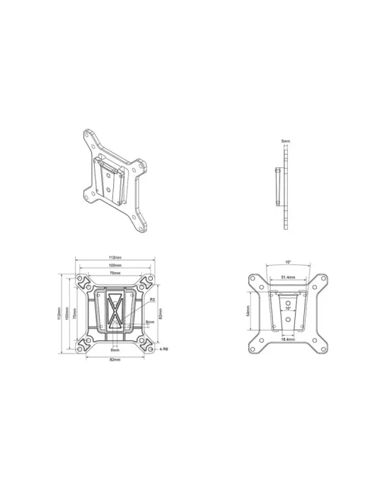 MULTIBRACKETS 8014 VESA adapter for quick mounting removal Multibrackets REF   MULTIBRACKETS MUL8014 | MusicGoodDeal